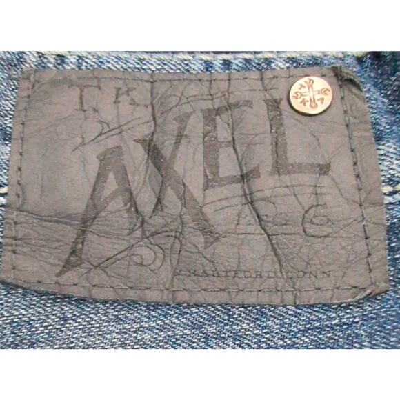 Y2K Relaxed Straight Embroidered Flap Pocket Jeans 36x34 Preppy Grunge High Rise - Picture 7 of 7